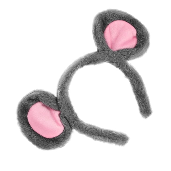 Mikinona Animal Headgear. Cute Ears Headband. Hamster Headband. Headband. Fabric., 22X17 CM, Grey 1PCS