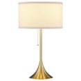 thumbnail image 1 of Mikka Table Lamp, Pull-Chain, Gold Flared Pedestal Base, Beige Fabric, 1 of 7