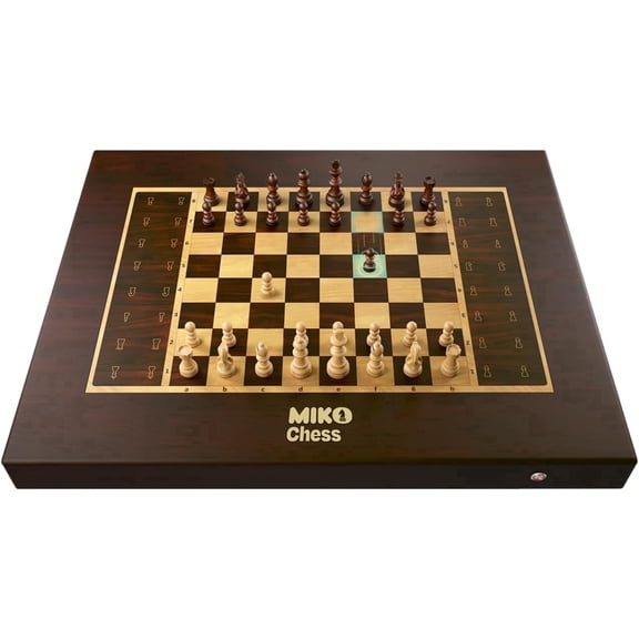 Miko Chess Grand: Your Ultimate AI Chess Companion | Fully Automated Gameplay for All Skill Levels | World's Smartest Electronic Chess Board | Magnetic Wooden Chess Sets with Self Moving Pieces