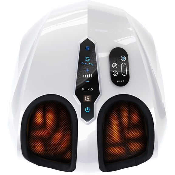 Miko Shiatsu Foot Massager Machine with Heat, Kneading, Rolling, and Vibration