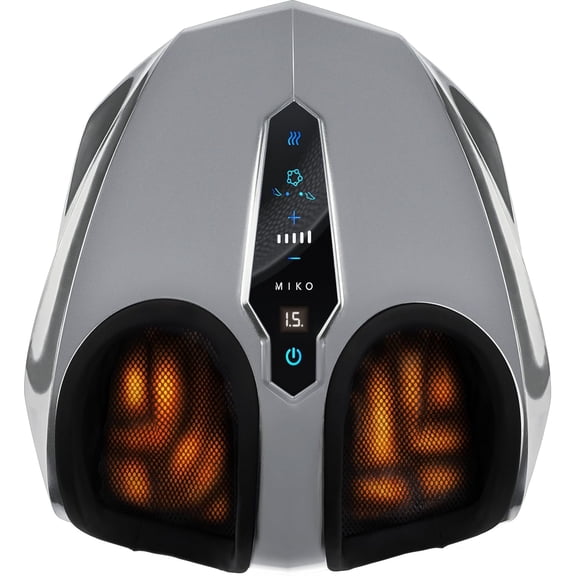 Miko Shiatsu Foot Massager with Heat Kneading and Rolling and Pressure Settings - Remote Control