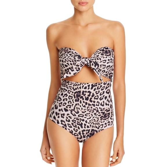 Mikoh Lane Leopard Print One Piece Swimsuit, Multi, X-Small