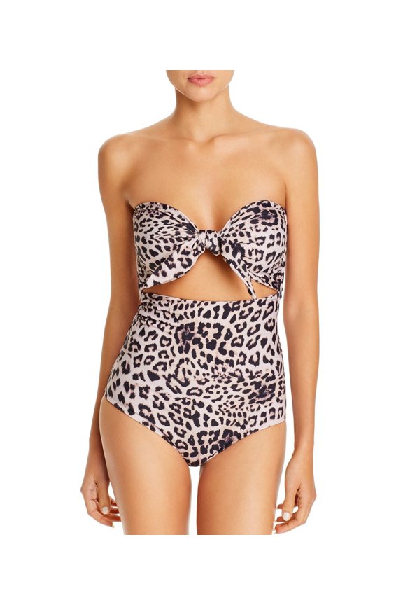 Lane Leopard Print One Piece Swimsuit, Multi, X-Small