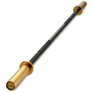 Mikolo Eclipse Series Gold 6ft Olympic Barbell, 27LB Compact and Lighter Barbell for Weightlifting and Powerlifting, Olympic Bar for 500lbs Capacity, Weight Bar Fit 2” Standard Weights