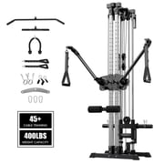Mikolo Cable Crossover Machine   2-in-1 Wall Mounted Pulley Tower with 26-Position Dual Pulley System, Lat Pulldown & Functional Trainer for Home Gym