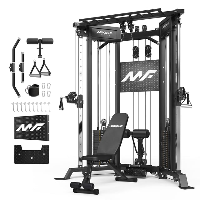 Mikolo Cable Crossover Machine Falcon with 400lbs Weight Stack ...