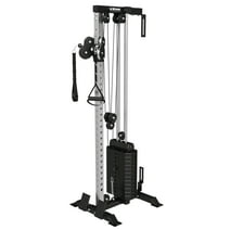 Mikolo Cable Crossover Machine Home Gym, Wall Mount Cable Station with 200LBS Weight Stack,Lat Pull Down Machine with 27 Positions Dual Pulley System