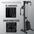 thumbnail image 1 of Mikolo Cable Crossover Machine, Lat Pull Down Machine with 200LBS Weight Stack, Wall Mounted Pulley Tower with 33 Positions Dual Pulley System, Lat Pulldown Cable Training Home Gym Fitness Equipment, 1 of 7