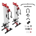 thumbnail image 1 of Mikolo Cable Crossover Machine, Lat Pull Down Machine, Wall Mounted Pulley Tower functional trainer with Adjustable 26 Positions Dual Pulley System, Lat Pulldown Cable Training for Home Gym Fitness, 1 of 10