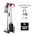 thumbnail image 1 of Mikolo Wall Mounted Cable Crossover Machine, 118LBS Weight Stack Lat Pulldown Machine, Dual Pulley System with 19 Adjustable Positions, Home Gym Pulley Tower for Full Body Strength Training, 1 of 13