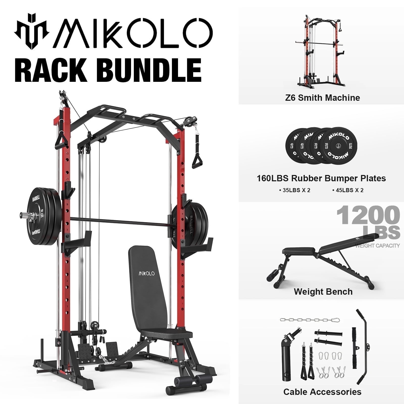 Z6-Weight bench/(35LB+45LB)x2 Plates