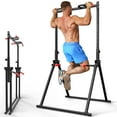 thumbnail image 1 of Mikolo Foldable Pull up Bar Station, 7 Positions Adjustable Multifunction Power Tower Free-Standing Strength Equipment for Home Workout, 1 of 6