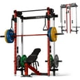 Mikolo Folding Squat Rack, Wall Mounted Power Rack with Cable Crossover Machine & LAT Pull Down