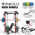 thumbnail image 1 of Mikolo Functional Trainer Folding Squat Rack Wall-Mounted Power Rack Cable Crossover Machine LAT Pull Down Machines 5 Adjustable Function Modes, 1 of 14