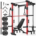 thumbnail image 1 of Mikolo Functional Trainer Folding Squat Rack Wall-Mounted Power Rack Cable Crossover Machine LAT Pull Down Machines 5 Adjustable Function Modes, 1 of 13