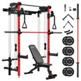thumbnail image 1 of Mikolo Functional Trainer Folding Squat Rack Wall-Mounted Power Rack Cable Crossover Machine LAT Pull Down Machines 5 Adjustable Function Modes, 1 of 14