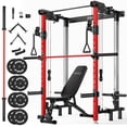 thumbnail image 1 of Mikolo Functional Trainer Folding Squat Rack Wall-Mounted Power Rack Cable Crossover Machine LAT Pull Down Machines 5 Adjustable Function Modes, 1 of 15