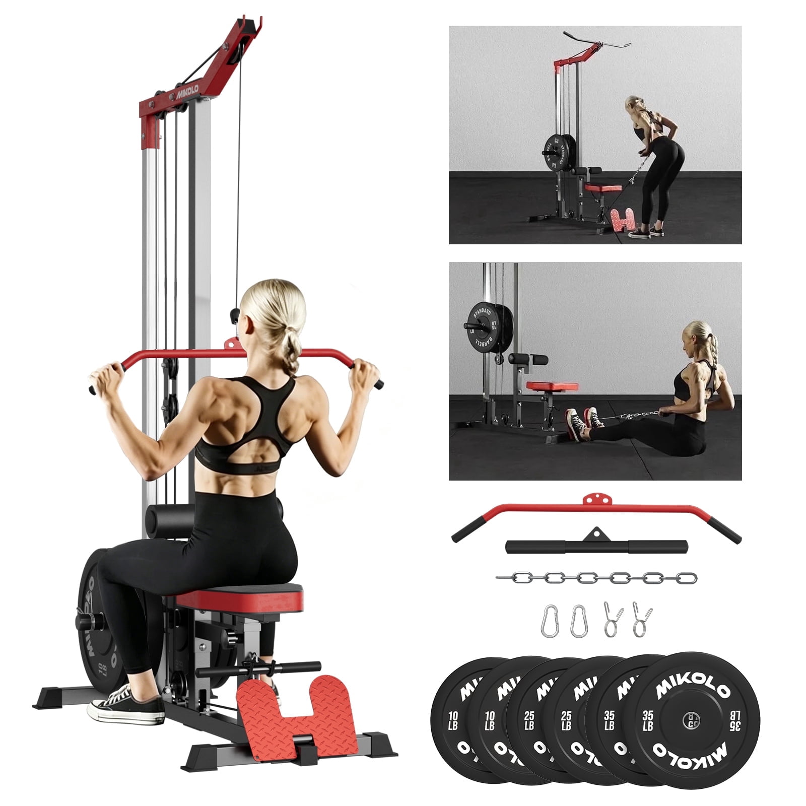 Red - 140LBS Weight Plate Set