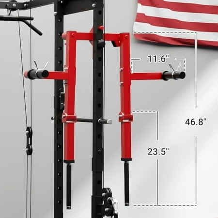 Mikolo Lateral Raise Attachment for Squat Rack, Standing Lateral Raise Machine with 1" Holes, Power Rack Cage Attachment, Upper Body Strength Training Machine for Home Gym