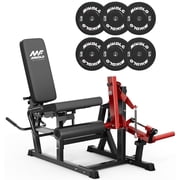 Mikolo NOVA  Leg Extension and Curl Machine, Adjustable Leg Curl Machine for Home Gym, Seated Leg Extension and Lying Leg URL Machine, Leg Workout Equipment with 160lb Weight Plates