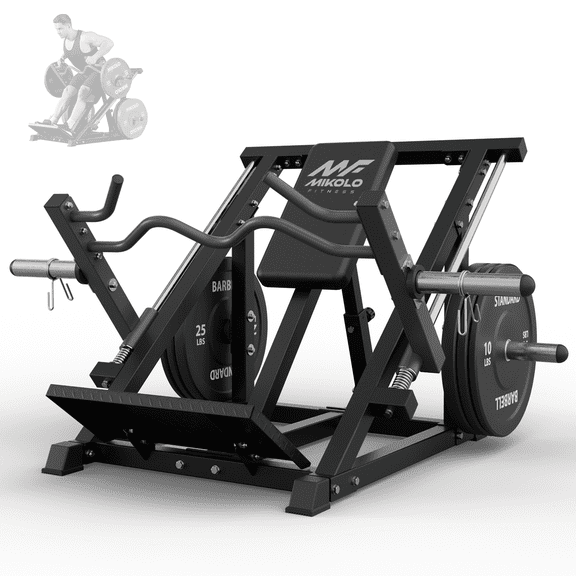 Mikolo Linear Row Machine, Rowing Machine for Home Gym with Plate-Loaded Smith Row,Back Workout Equipment with Linear Bearing for Home, SR06 Ultra