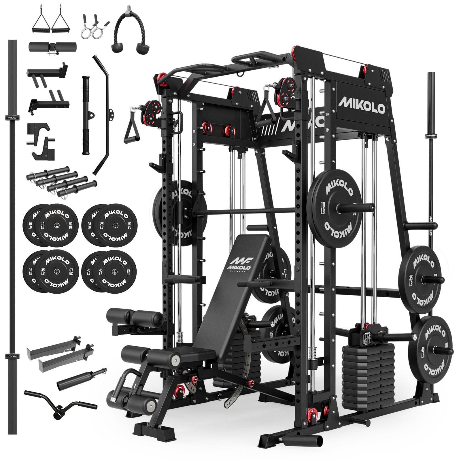 M11 Elite-Black (with bench & barbell & 230LBS plates)