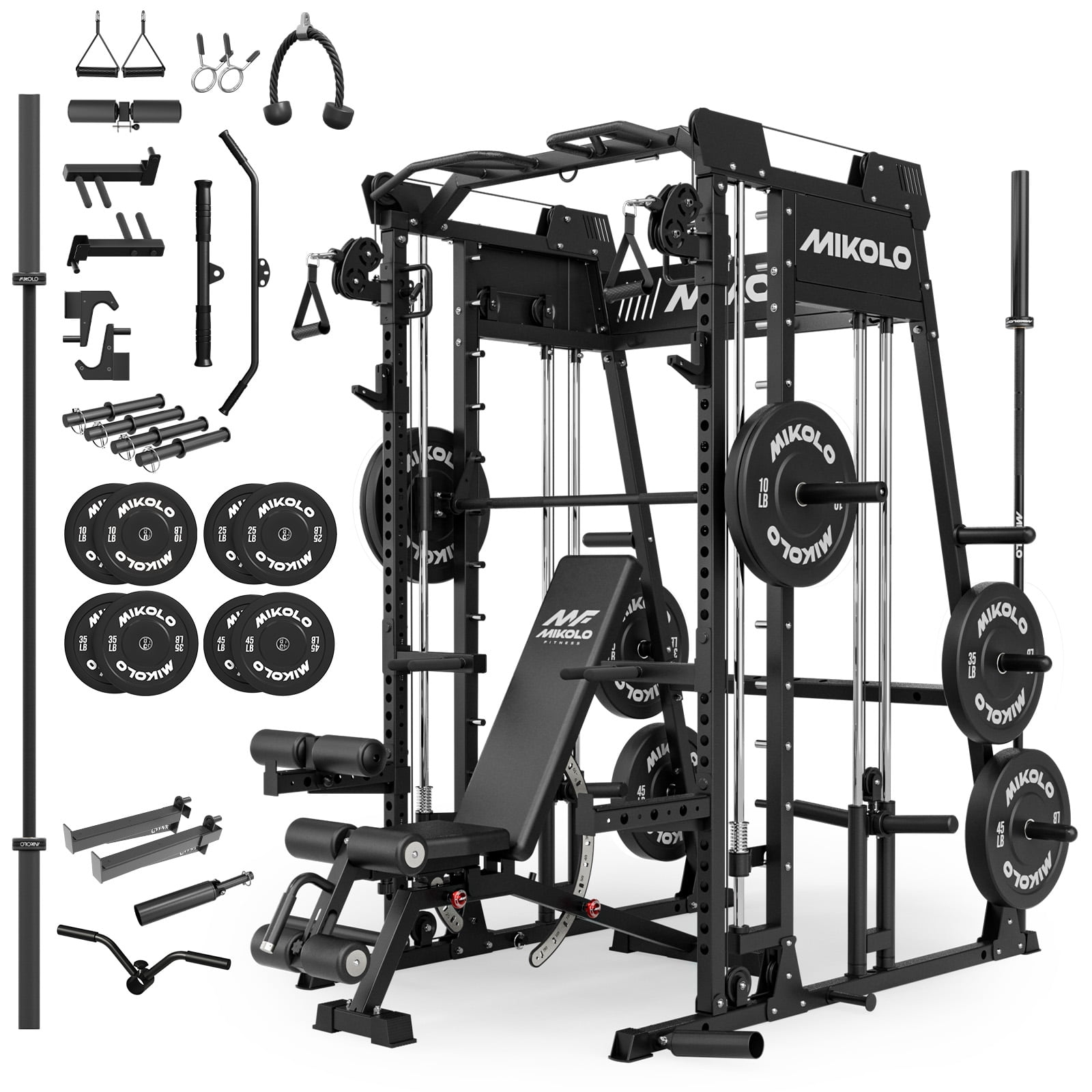 M11 Black & Bench & Barbell & 230lbs Plates