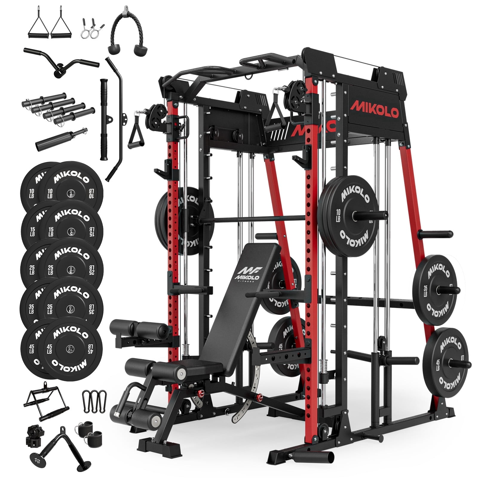 M11 Red & Bench & 260lbs Plates