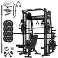 thumbnail image 1 of Mikolo All-In-One Smith Machine Home Gym Package, 2200LBS Power Rack Cage with Bench, 7FT Bar and 230LBS BP, Total Body Strength Training Cage, 1 of 15