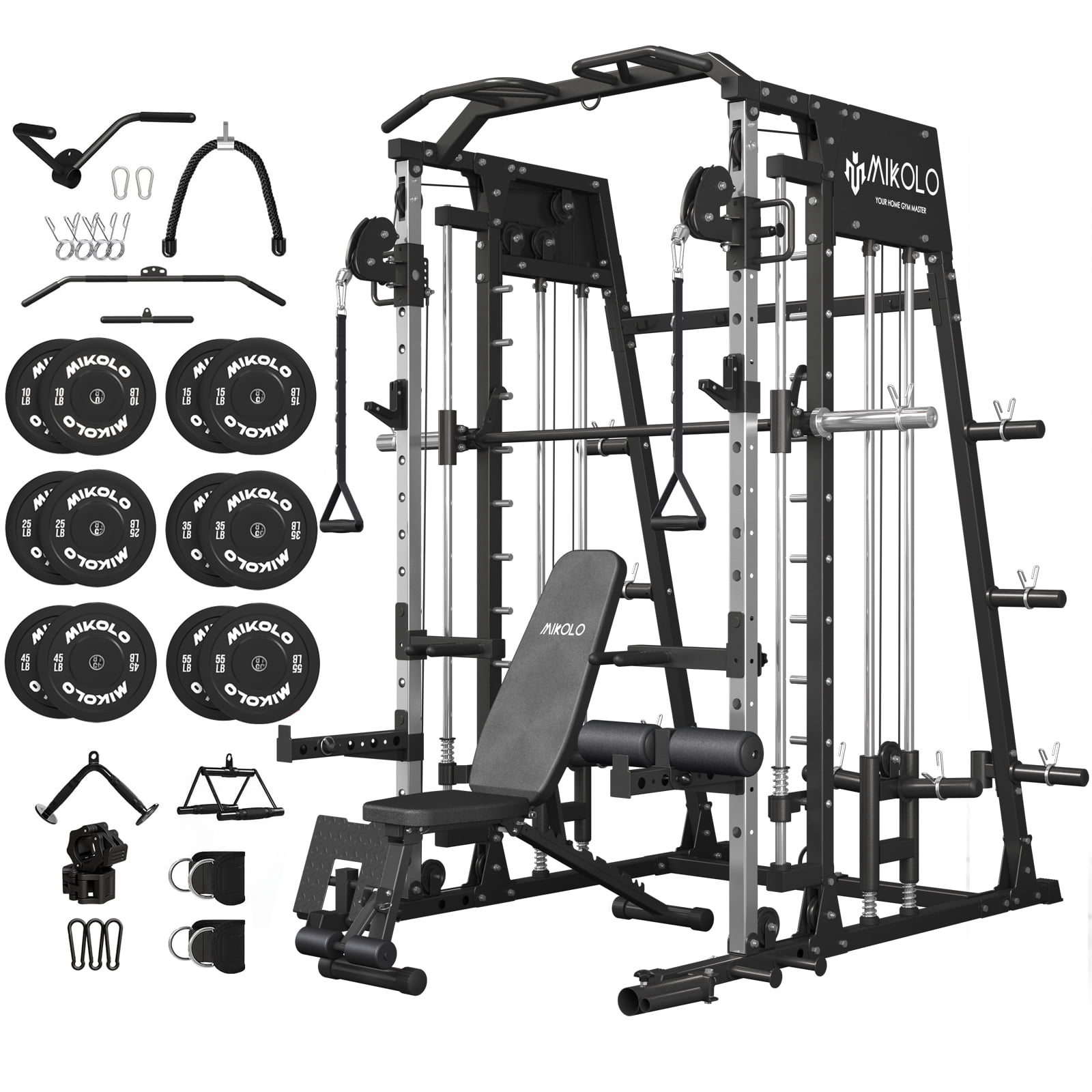M4-Black (bench & 370LBS BP & cable accessories)