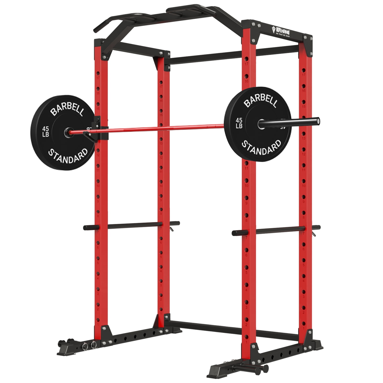 Mikolo Power Cage, 1000LB Capacity Squat Rack for Home Gym with 2 J