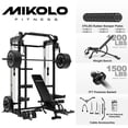 thumbnail image 1 of Mikolo Power Cage, Squat Rack W/ Dual Pulley Cable Crossover System, Multifunction Weight Home Gym with Weight Bench and Barbell and 370LB Weight Plates, 1 of 13