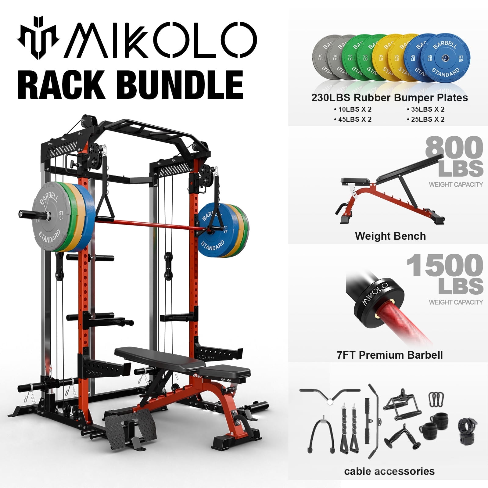 Squat Rack Fray Fitness Cable Machine Fray Fitness Cable Machine