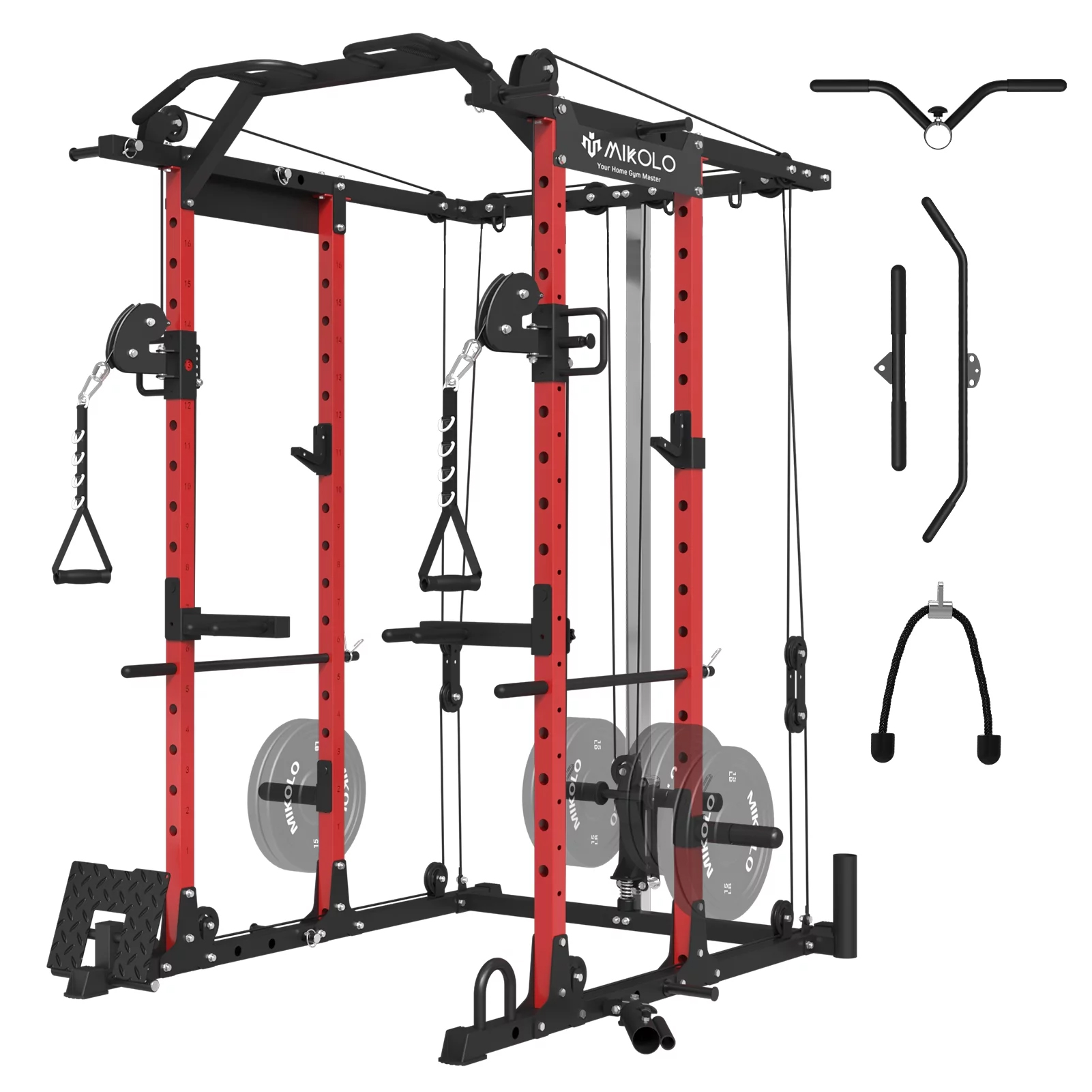 Wall rack for exercise weight bars, 10 hook for CanDo WaTE bars ...