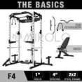 thumbnail image 1 of Mikolo Power Rack Cage with LAT Pulldown System,1200LBS Capacity Power Rack with 800 lbs Capacity Weight Bench Combo, Multi-Functional Squat Rack (Upgraded), 1 of 5