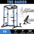 thumbnail image 1 of Mikolo Power Rack Cage with LAT Pulldown System,1200LBS Capacity Power Rack with 800 lbs Capacity Weight Bench Combo, Multi-Functional Squat Rack (Upgraded), 1 of 11