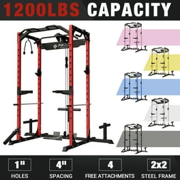 BalanceFrom PC-1 Series 1000lb Capacity Multi-Function Adjustable Power  Cage Power Rack with Optional Lat Pull-down and Cable Crossover, Power Cage  Only 