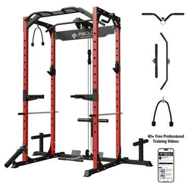 Power Cage,1200lbs Multi-Function Power Rack with Lat Pulldown and ...