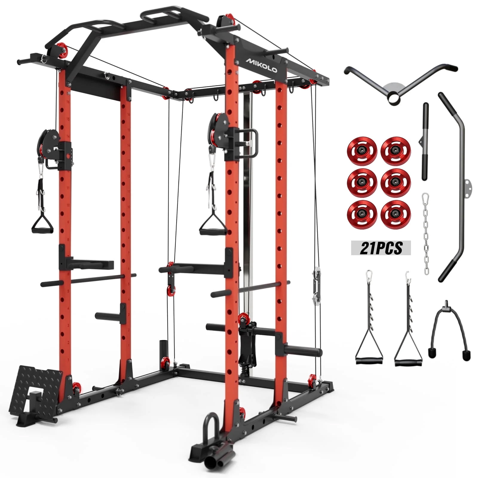 Power Cage Pro - Red( Red Aluminum Pulley)