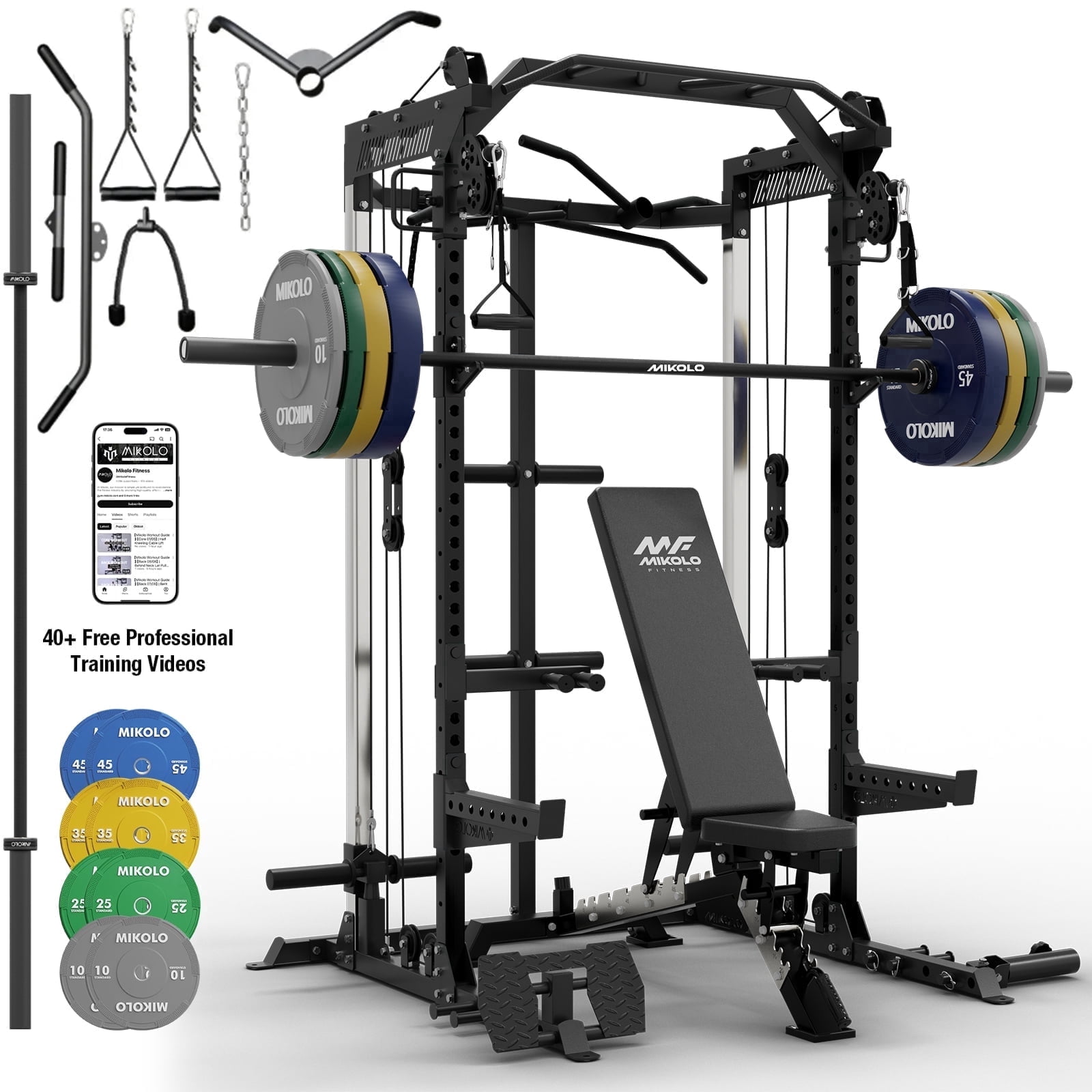 Power Cage/Red-Home Package/340LB Colorful Plates