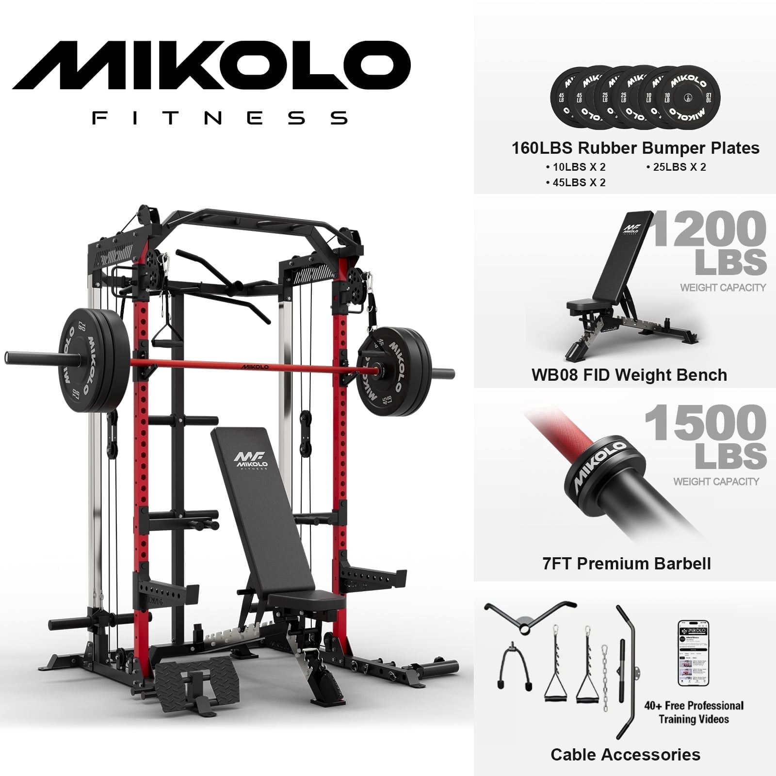Power Cage/Red-Home Package/(10+25+45x2LB