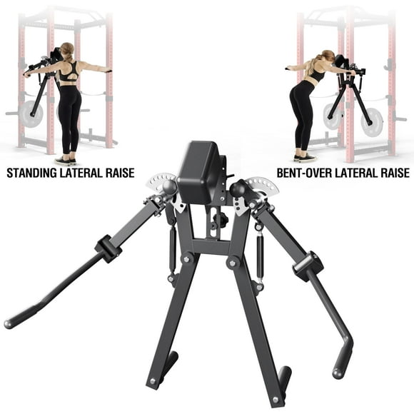 Mikolo Power Rack Lateral Raise Attachment, Compact Standing Lateral Raise Machine, 13 Adjustable Positions Shoulder Machine for 180LBS Weight Capacity