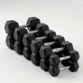thumbnail image 1 of Mikolo Rubber Hex Dumbbell Set, Option in 350lbs, Strength Training Weight Set Home Gym, 1 of 11