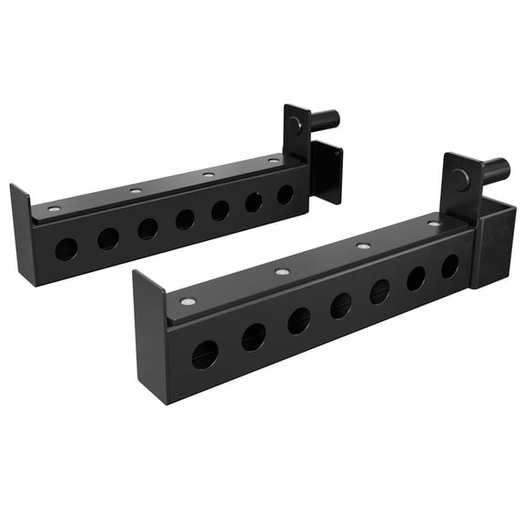 Mikolo Safety Catches Power Cage Attachment, Spotter Arms-Fit 2"x 2" Tube, with 1" Hole for WR00 QJ Squat Rack Power Rack Cage, 500LBS