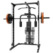 Mikolo Smith Machine, 1000LBS Power Rack With Pec Deck and Lat Pull Down System, Multi-Function Squat Rack Cage For Home Gym