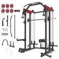 thumbnail image 1 of Mikolo Smith Machine Home Gym, 2000LBS Power Cage Squat Rack, Two LAT Pull-Down Systems, Cable Crossover Machine and and More Cable Attachment for Home Gym, 1 of 14