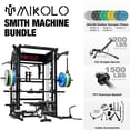 thumbnail image 1 of Mikolo Smith Machine Home Gym, All-in-One Power Rack with Smith Cage and Functional Trainer, Squat Rack with 2:1 Dual Pulley Cable System and Extended Forward Reach, Vertical Leg Press, 1 of 17