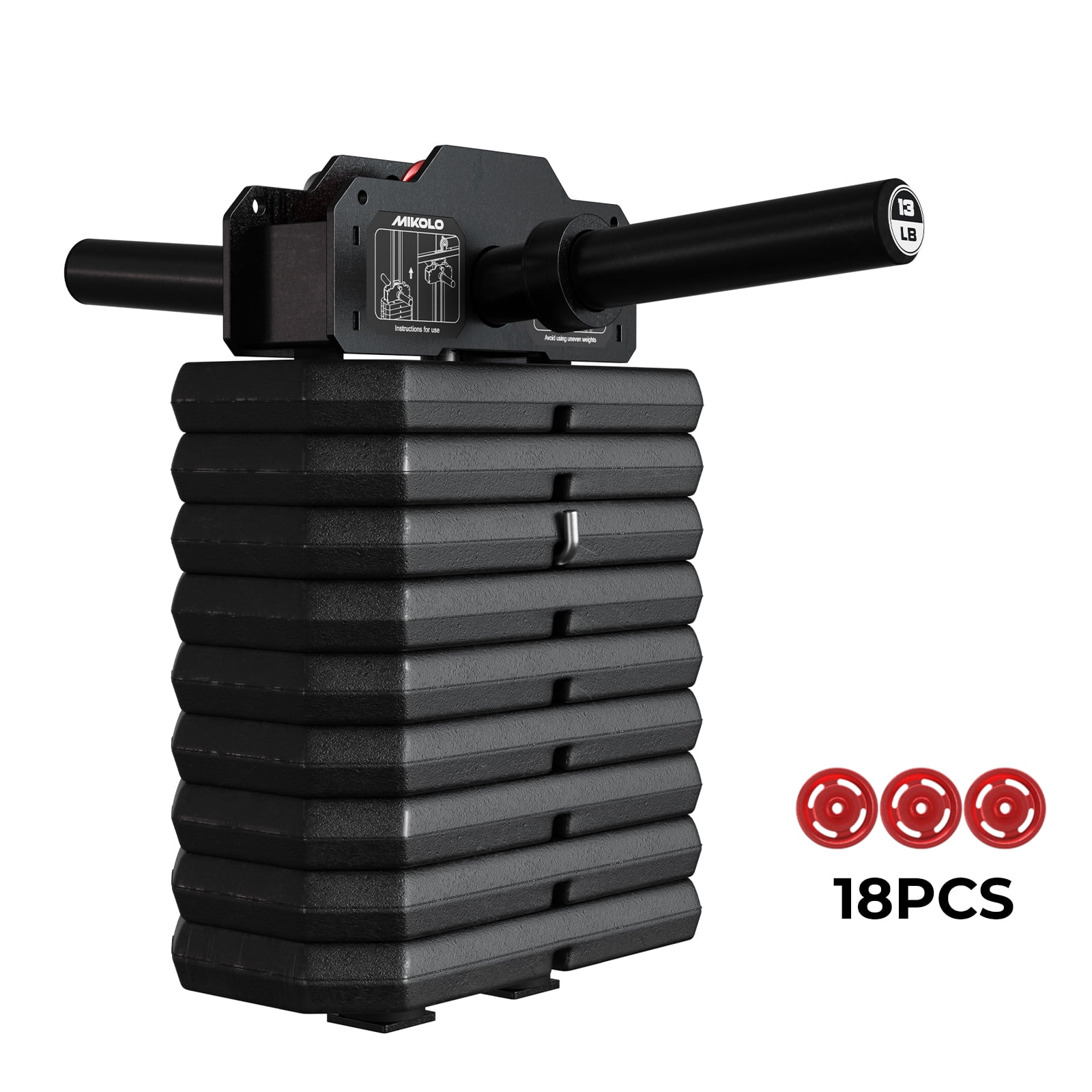 M11 Upgrade Accessories  (Dual 130 LBS Weight Stack Set & 18 PCS Aluminum Pulley)  - only fit M11