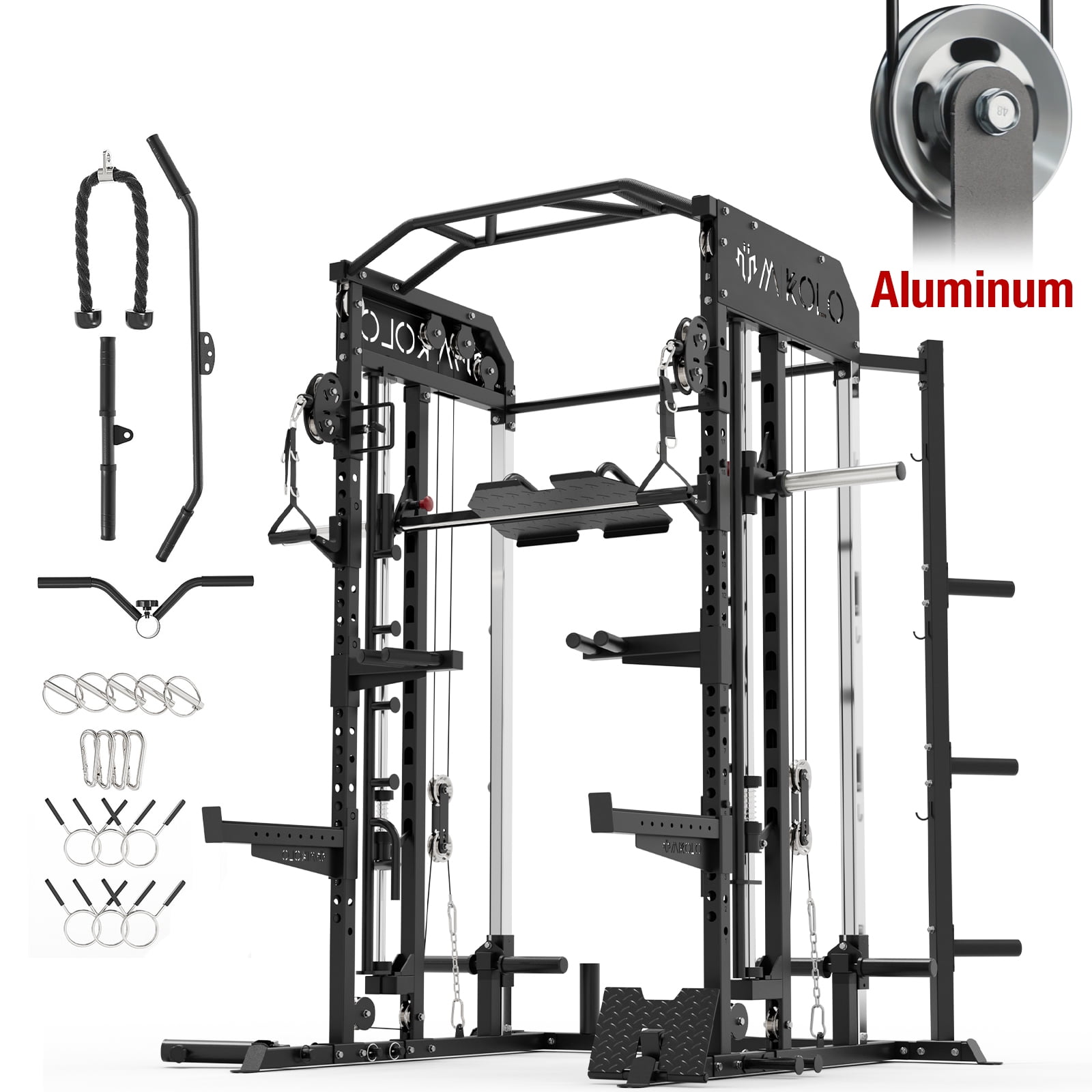 Mikolo M7 Smith Machine, 10-in-1 Power Rack Cage, 
