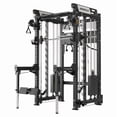 thumbnail image 1 of Mikolo Anubis-2.0 Smith Machine with Weight Stack, 3“×3” All-in-One Power Cage with LAT Pulldown & Cable Crossover, 3200LBS Multi-Function Trainer with Aluminum Pulley System for Fitness Home Gym, 1 of 26